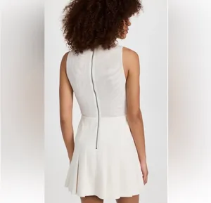 Alice + Olivia Chara Faux Leather Pleated Mini Dress thumbnail 2