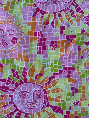 VTG cotton Lilly Pulitzer Pink Orange Lime Mosaic Sun Mini Skirt summer thumbnail 3