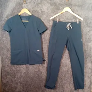 Figs Women's Scrub Set Top N Pants In Color Dark Harbor Size Xxs/ XsP thumbnail 1