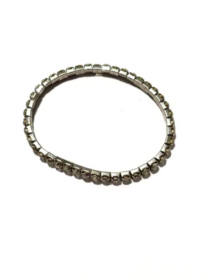Rhinestone stretch bracelet Silver thumbnail 2
