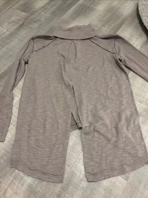 Soft Long-Sleeve Turtleneck Tunic in Light Taupe thumbnail 3