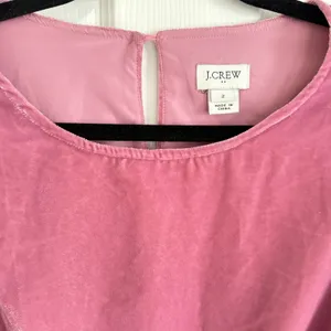 J.Crew Velvet Dress Long Sleeve Tulip Hem Pink Mauve Party Cocktail Size‎ 2 thumbnail 3