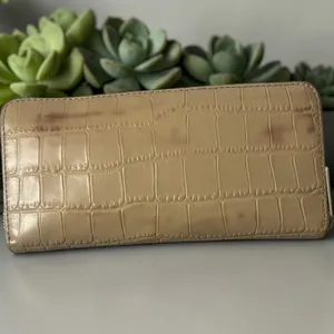 Michael Kors Wallet Womens OS Tan Croc Embossed Leather Zip Around Jet‎ Set thumbnail 7
