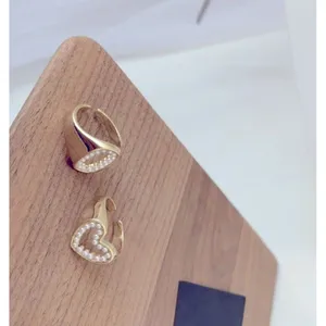 NWT PRETTY SOLID PEARL HEART RING, 18k‎ YELLOW GOLD OVER STERLING SILVER RING thumbnail 13