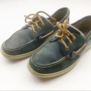 Sperry Topsider Size 7.5 Navy Blue‎ Slip On Boat Shoe Loafers thumbnail 2