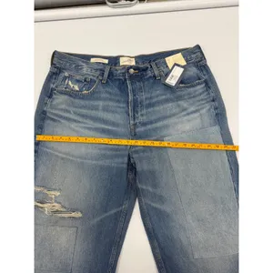 Universal Thread 90s Baggy Jeans size 16 Short Medium Wash Patchwork Distressed thumbnail 7