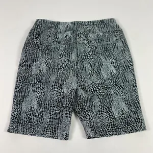 IBKUL Shorts Womens 10 Black White Croc Print Golf Walking Stretch Activewear thumbnail 9