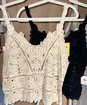 Boutique Two-Piece Crochet Cami set thumbnail 2