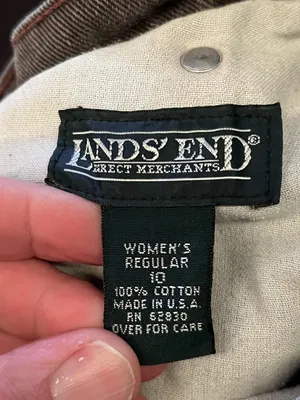 Vintage Lands' End Jeans Womens 10 Gray High Rise Straight Denim Made In USA thumbnail 7