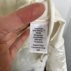 Eberjey Rosalia Tencel Modal Ivory Robe Lace Tie Womens Small thumbnail 15