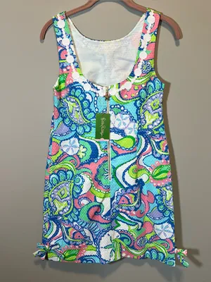 Lilly Pulitzer Delia Shift‎ Dress Conch Republic Multi Blue Green Pink 2 NWT thumbnail 6