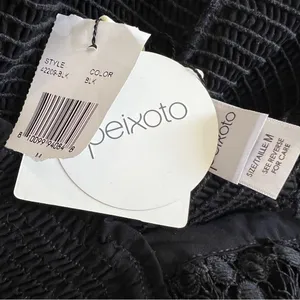 NWT Peixoto Belle Black Smocked Lace Mini Dress Anthropologie M thumbnail 10