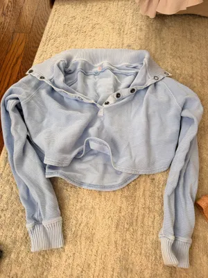 free people blue sweatshirt thumbnail 3