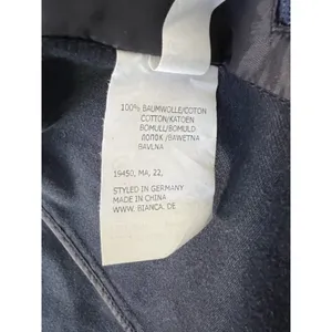 Bianca Studio Navy Blazer Trench Coat Cotton White Buttons Size 6 thumbnail 7
