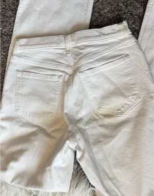 Abercrombie High-Rise 90s Relaxed Jeans White thumbnail 4