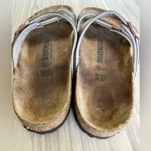 Birkenstock Silver Strappy Sandals thumbnail 8