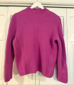 J.Crew Fuschia ribbed mock neck sweater small thumbnail 2