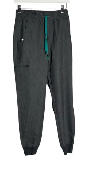 NWT Figs Woman’s Zamora Gray High Waisted Scrub Pants Size XS Petite‎ thumbnail 1