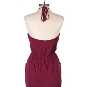 Lulus Learning to Fly Burgundy Halter Jumpsuit Large Boho Festival thumbnail 5