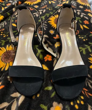 Dream Pairs Black Ankle-Strap Open-Toe Wedges thumbnail 1