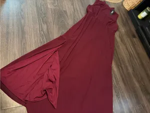 Lulu’s Plum Chiffon Sleeveless Mock Neck Maxi Dress NWT XL thumbnail 5