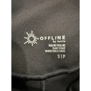 OFFLINE by Aerie Real‎ Me Flare Hi Rise Black Athletic Pants Size S thumbnail 4