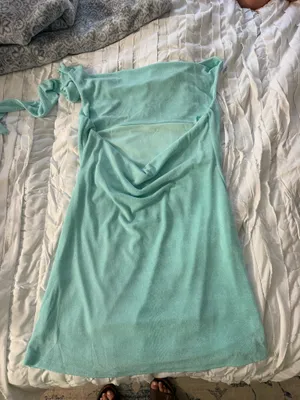 Blue Drop Neck Dress thumbnail 3