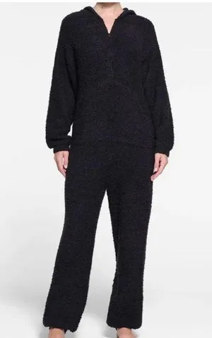 SKIMS black fuzzy onesie thumbnail 1