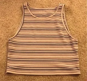 American Eagle Outfitters Striped Crop Top thumbnail 4