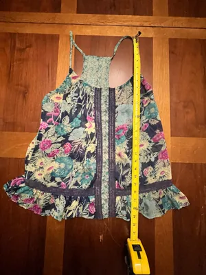Fire Los Angeles Boho Floral Tank Top Size Medium thumbnail 7