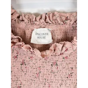 Hyacinth House Womens Dress Beige Mini Floral Smocked Ruffle Puffed A Line Large thumbnail 3