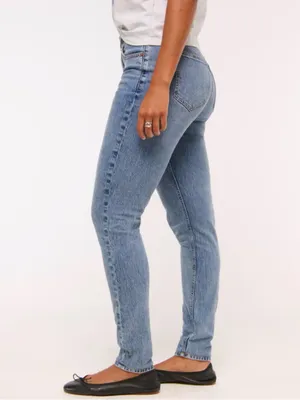 Abercrombie & Fitch Curve Love High Rise Modern Skinny Jeans Light thumbnail 3