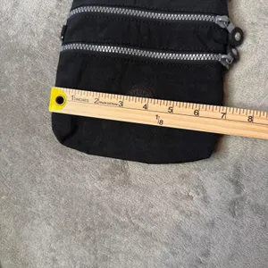 Kipling‎ Crossbody Bag Small Black Nylon Multi Zip Adjustable Strap Crinkled thumbnail 15