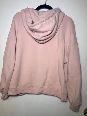UGG Pink Blush Fleece-Lined Full Zip Hoodie with Logo Tag Medium thumbnail 8