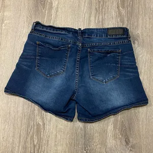 SONG Dark Wash Denim Mid Rise Stretch Mom Shorts Size 11 Casual Jean Shorts . thumbnail 3