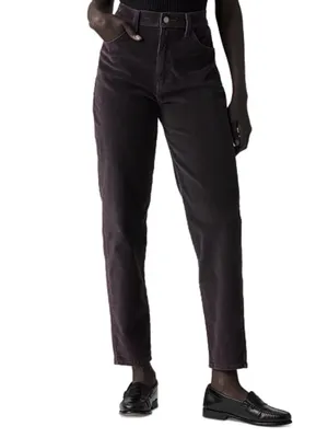 Levi's High-Waist Corduroy Mom Jean Black Ankle Size 27x30 Casual Classic thumbnail 7