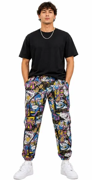 Fresh Prints of Tokyo Anime Graphic Jogger Pants Size Large NWT thumbnail 1
