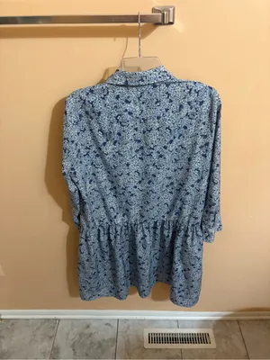 Tuckernuck Blue Floral Button-up Shirtdress thumbnail 5