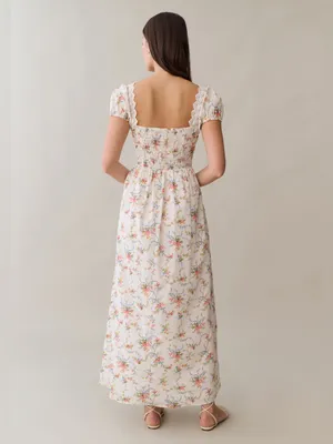NWT few moda andi cotton dress size 4 sorella vintage bouquet floral maxi lace thumbnail 2