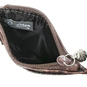 Brighton Small‎ Wallet Brown Leather ID Holder Zippered Coin Purse Heart Window‍ thumbnail 2