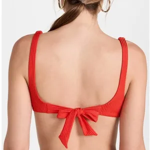 Pilyq PQ Swim Drew Knot Bikini Top Swimwear Size Large NEW Retail $80 TOP ONLY thumbnail 6