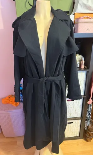SKIMS boyfriend fleece Trench Coat thumbnail 1
