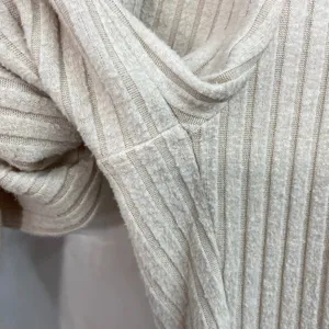 Women's beige soft‎ ribbed pull on drawstring high waisted lounge pajama pants M Size M thumbnail 3
