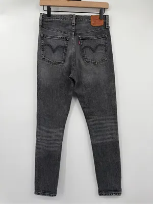 Levi’s 501 Skinny Jeans Women’s 27 Black Coast High Rise Button Fly thumbnail 3