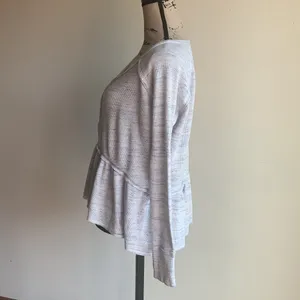 Free People We the Free Babydoll Peplum Purple Off White Top Size XS thumbnail 7