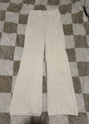 Willow & Wind Crochet Pants White Size L thumbnail 1