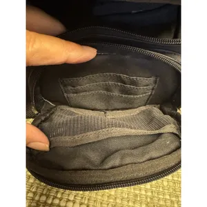 Boulder Ridge‎ 3 Zippered Pouch Belt Bag In Black Leather With Adjustable Strap thumbnail 4