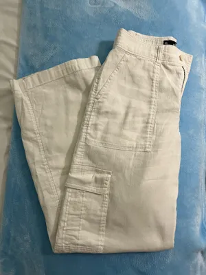 White linen hollister cargo pants thumbnail 2