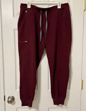 FIGS Maroon Zamora Joggers Size XL Petite Scrub Pants thumbnail 2