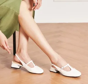 C.Paravano T-Strap Slingback Mary Jane Nina Size 38 White thumbnail 1